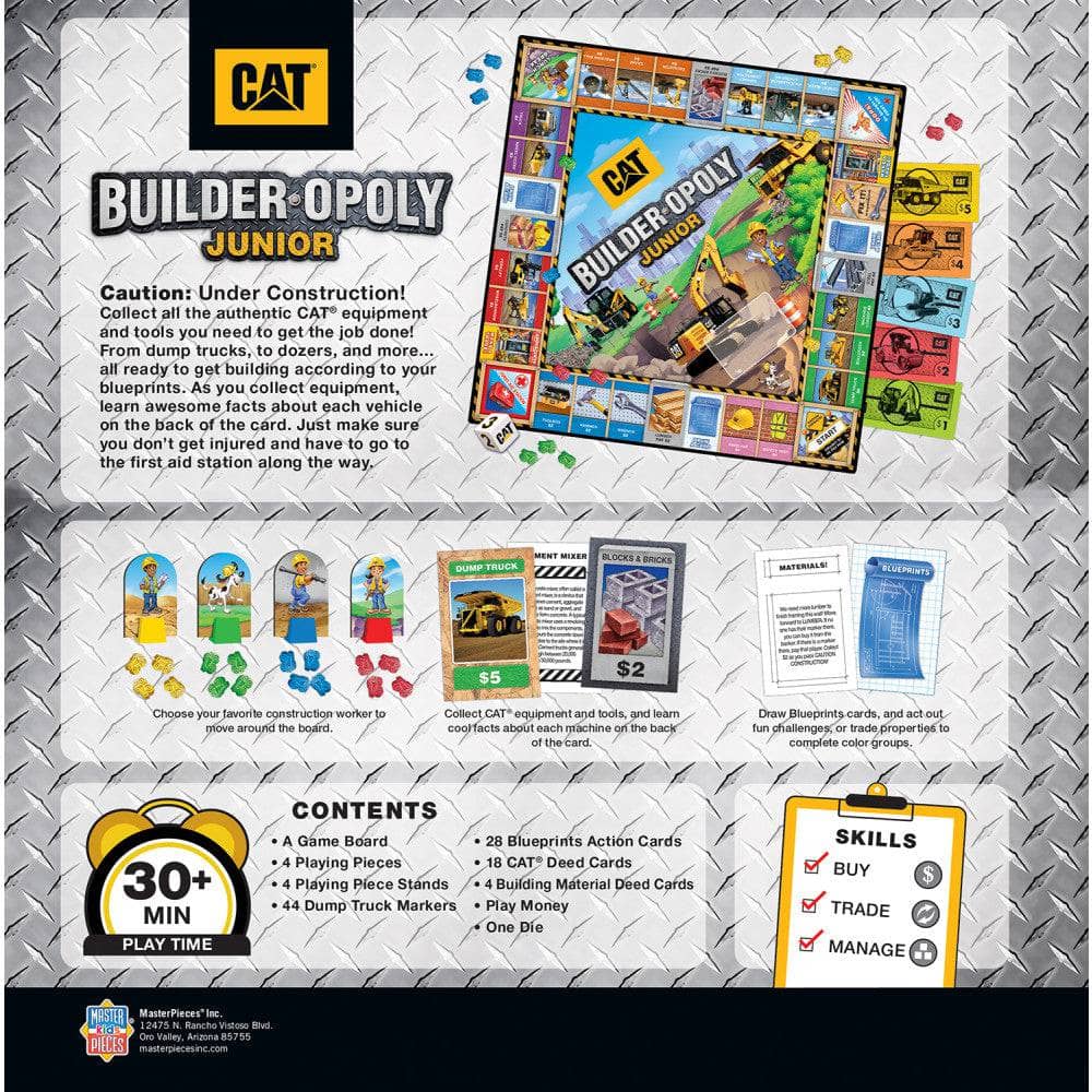 CAT - Builder Opoly Junior Board Game