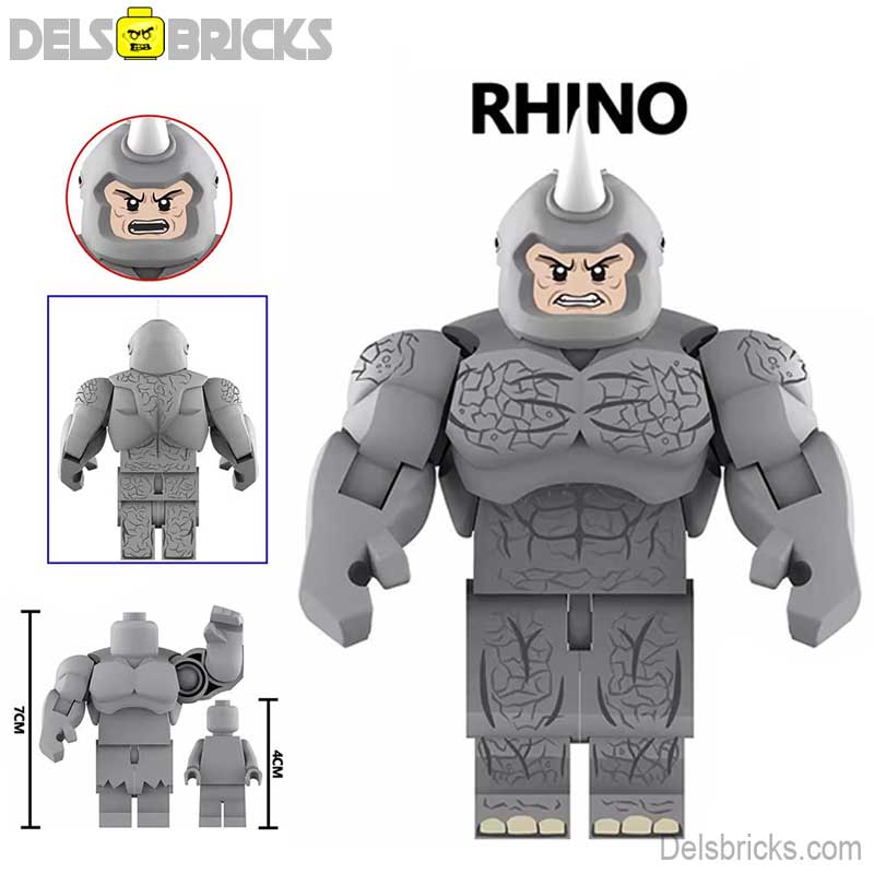 Rhino from Spider-Man (big figure) Lego Marvel Minifigure Custom Toys 3 (ONLINE ORDER ONLY)