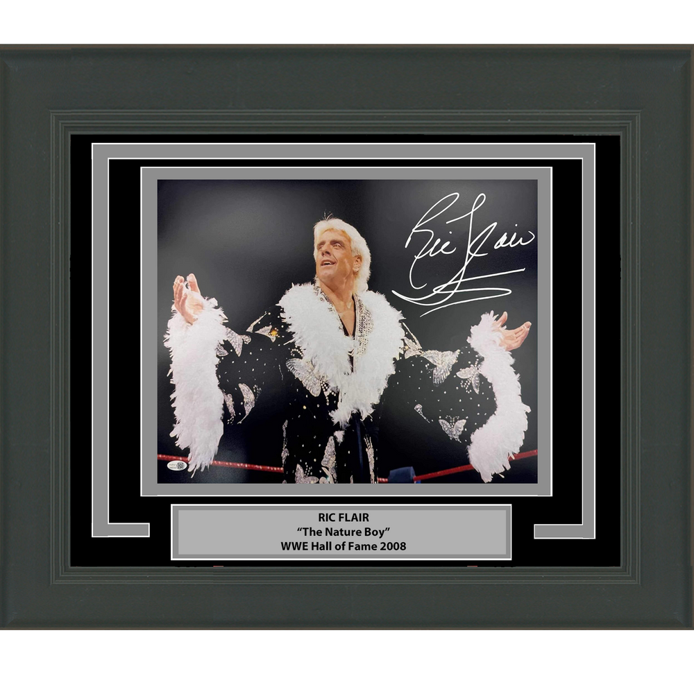 Framed Autographed/Signed Ric Flair Nature Boy 16x20 WWE Wrestling Photo JSA COA