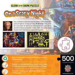 Glow in the Dark - On a Scary Night 500 Piece Jigsaw Puzzle