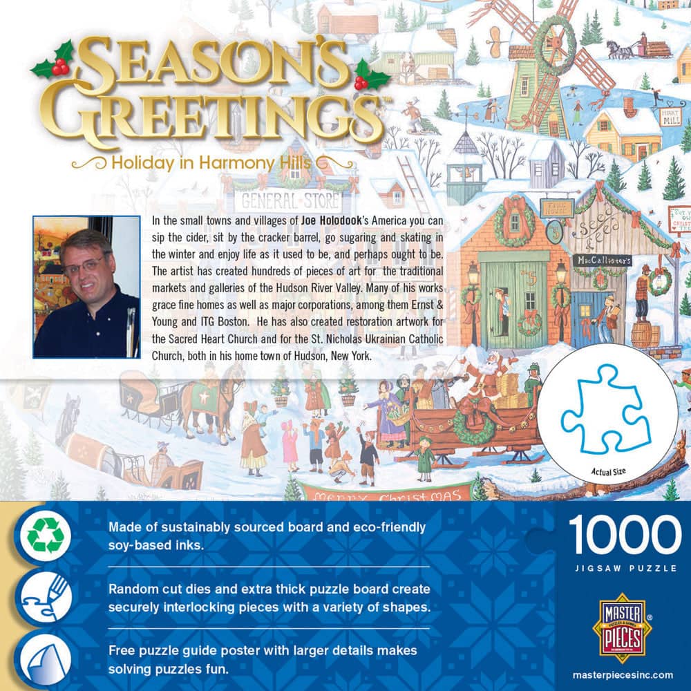 Season's Greetings - Holiday in Harmony Hills 1000 Piece Jigsaw Puzzle