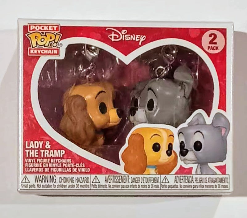 Disney Pocket Pop Keychain Set - Lady & The Tramp (ONLINE ORDER ONLY)