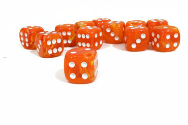 Vortex® 16mm w/pips Solar/white d6 (sold per die) | oop Rare Dice