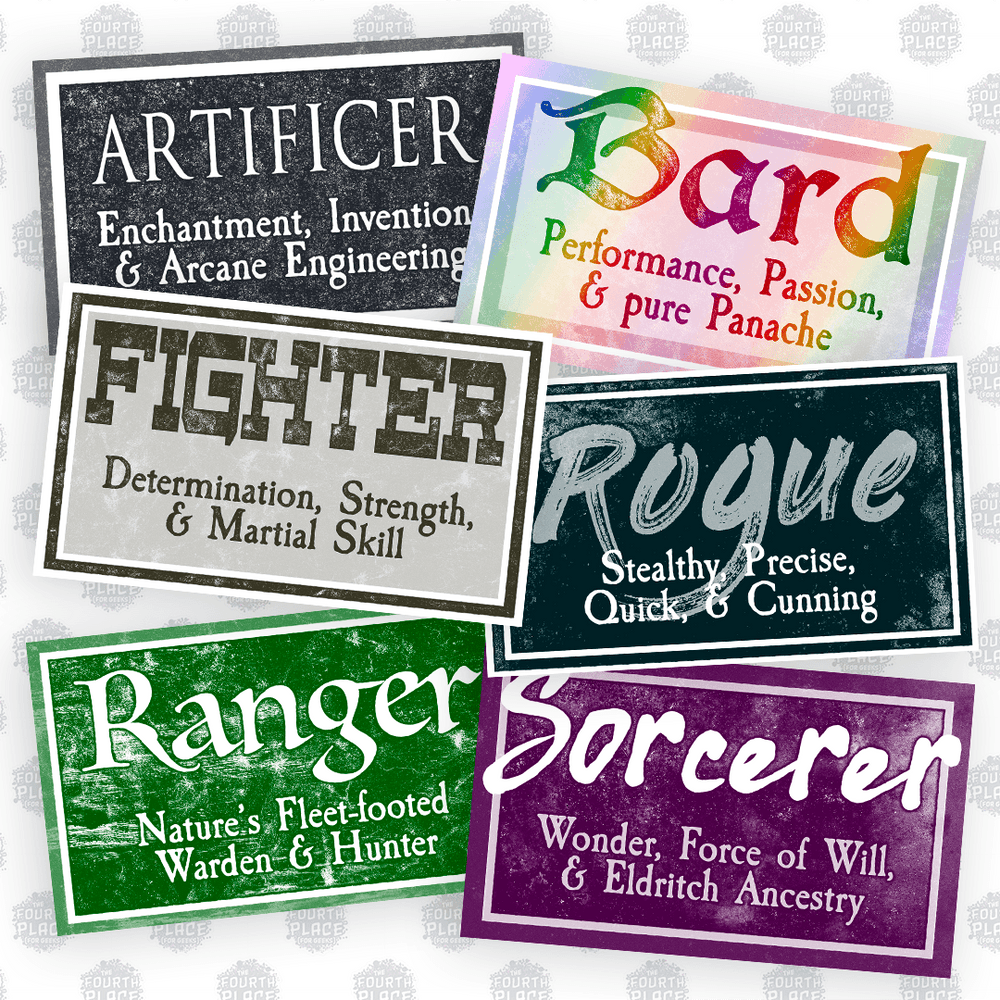 RPG Class Stickers (Vol. 1) (ONLINE ORDER ONLY)