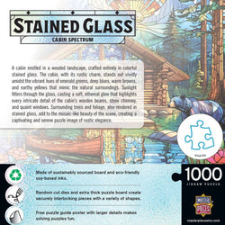 Stained Glass - Cabin Spectrum 1000 Piece Jigsaw Puzzle