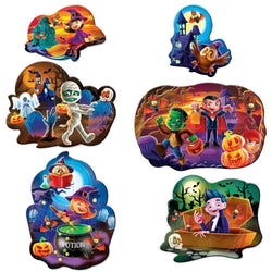 Glow in the Dark - Halloween Fun Mini Shaped Puzzles 6-Pack
