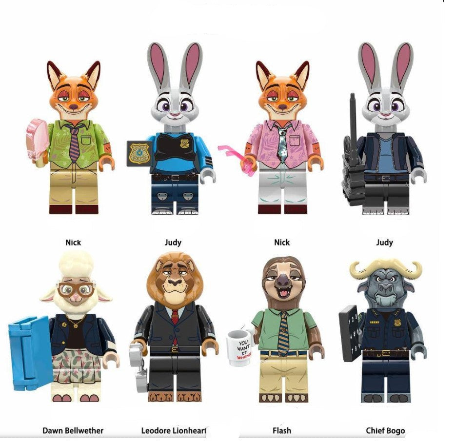 Zootopia Minifigure Set of 8 (ONLINE ORDER ONLY)