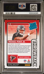 Graded 2024 Panini Donruss Michael Penix Jr #3 Rated Rookies Throwback Rookie RC Football Card PSA 10 Gem Mint (ONLINE ORDER ONLY)