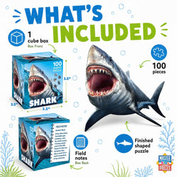 Shark 100 Piece Shaped Jigsaw Puzzle
