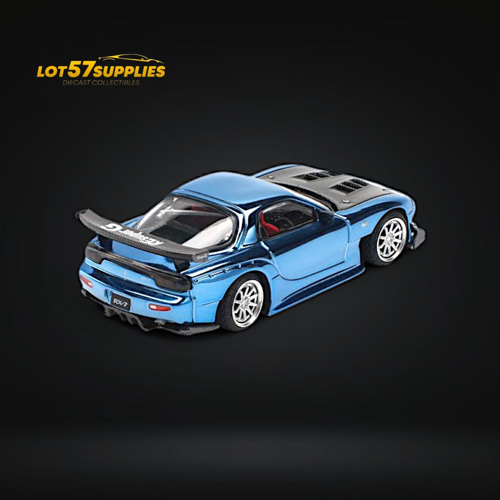 (Pre-Order) Pop Race Mazda RX-7 Re-Amemiya Blue Chrome 1:64 (ONLINE ORDER ONLY)