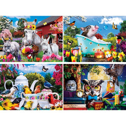 Wild & Whimsical - 500 Piece Jigsaw Puzzles 4 Pack (ONLINE ORDER ONLY)