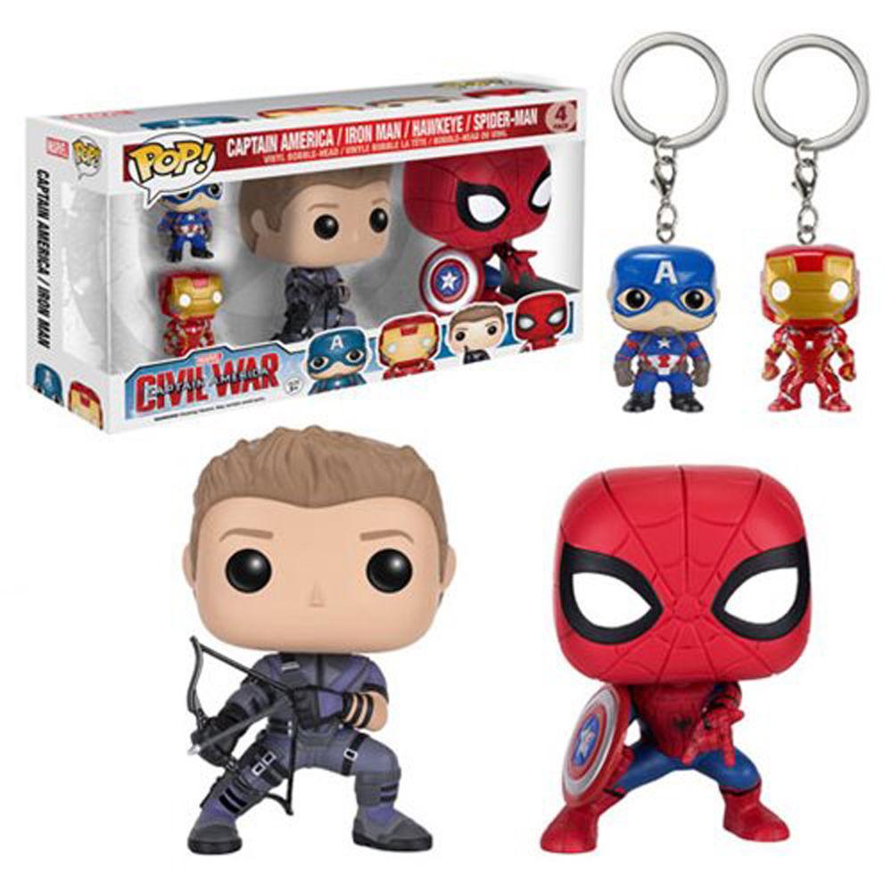 POP! Captain America / Iron Man / Hawkeye / Spider-man 4 Pack (ONLINE ORDER ONLY)