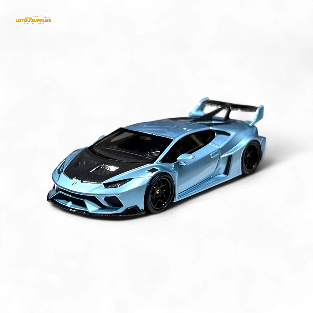 Flame Huracan LP610-4 LWBK WideBody Resin - ICE BLUE LBWK 1:64 (ONLINE ORDER ONLY)