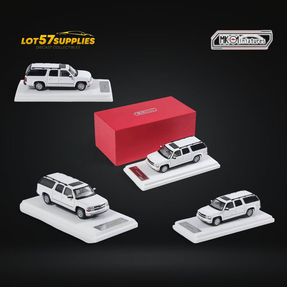 MK Miniatures Chevrolet Suburban in White 1:64 (ONLINE ORDER ONLY)