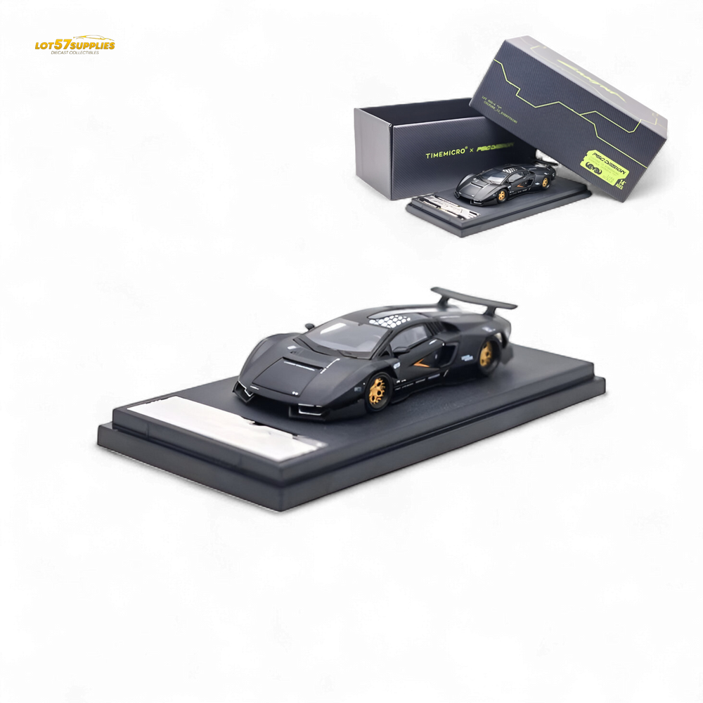 TimeMicro × PSC DESIGN Countach - Black 1:64 TM647701 (ONLINE ORDER ONLY)