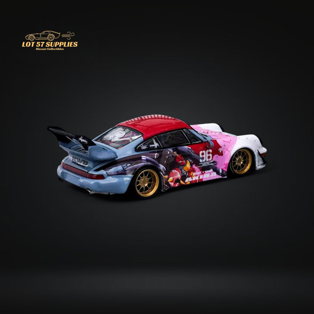 King Model Porsche RWB964 Akiba Mecha livery #96 Gold Rims 1:64 Limited to 499 Pcs (ONLINE ORDER ONLY)