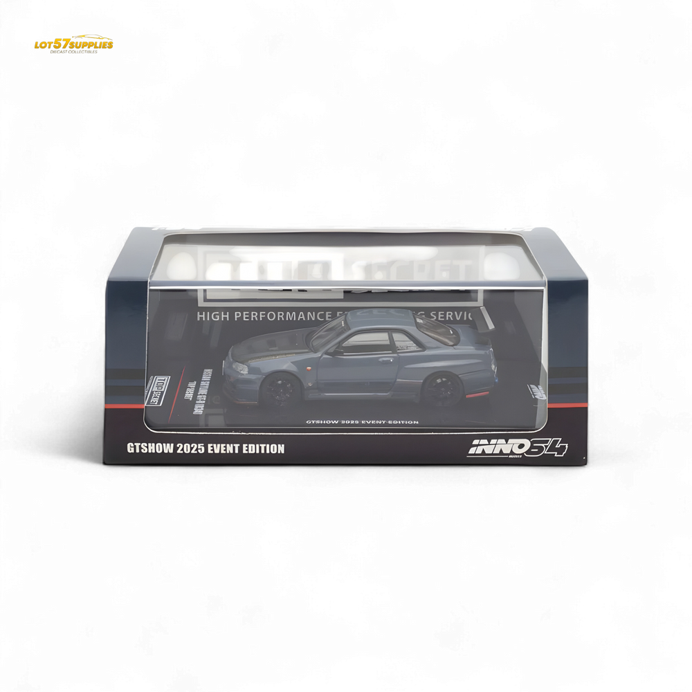 Inno64 Nissan Skyline GT-R R34 TOP SECRET GTSHOW 2025 EVENT EDITION 1:64 (ONLINE ORDER ONLY)