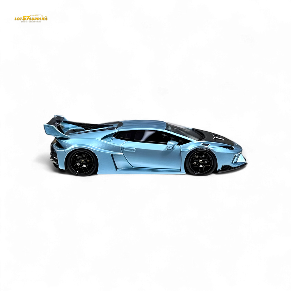Flame Huracan LP610-4 LWBK WideBody Resin - ICE BLUE LBWK 1:64 (ONLINE ORDER ONLY)