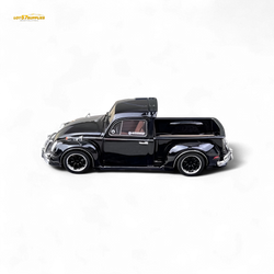 YM Model Volkswagen Beetle Pickup Truck FUSCUP Black 1:64