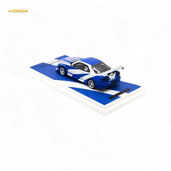 TimeMicro Skyline GT-R R34 Blue Silver 1:64