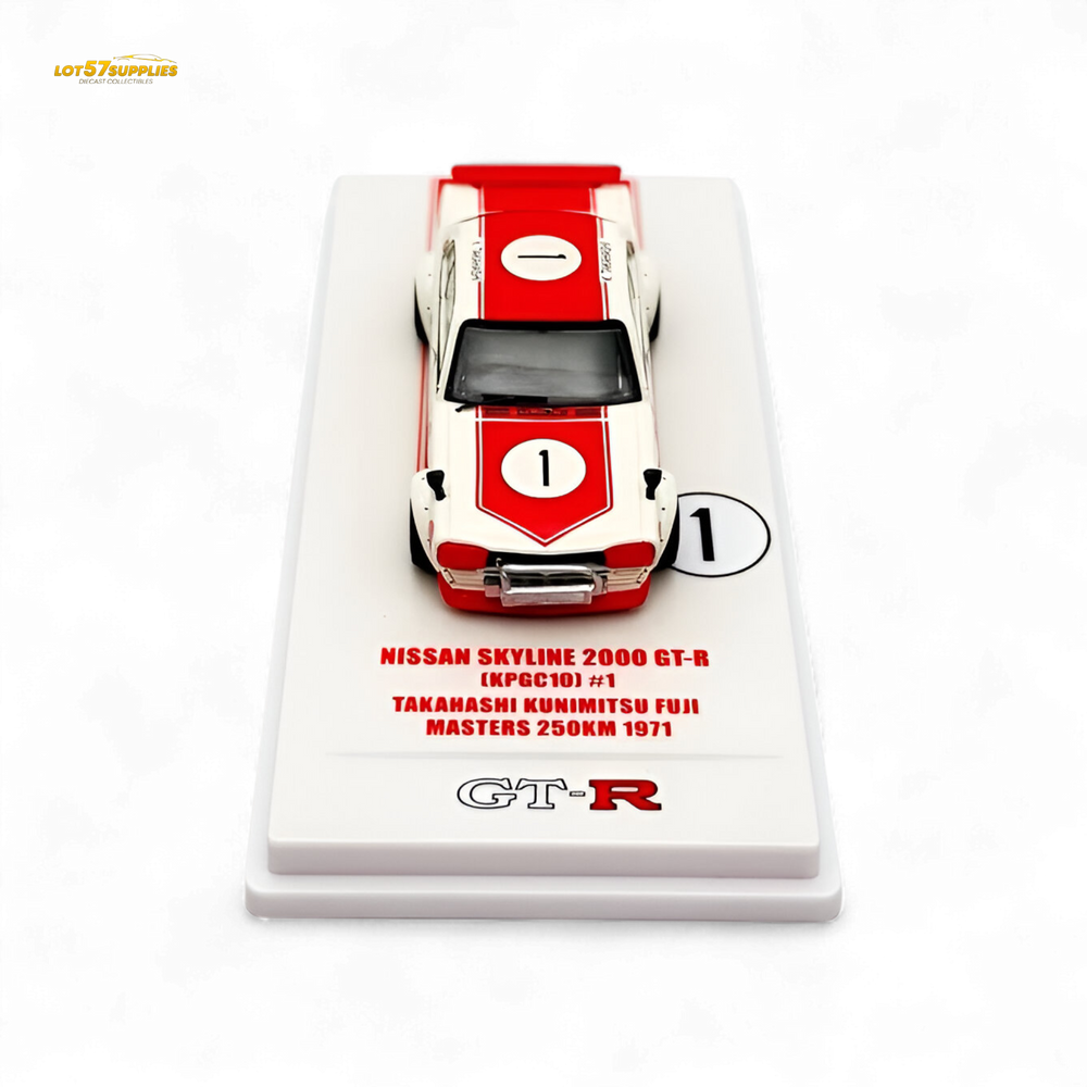 Inno64 NISSAN SKYLINE 2000 GT-R KPGC10 #1 Takahashi Kunimitsu Fuji Masters 250Km 1971 1:64 (ONLINE ORDER ONLY)