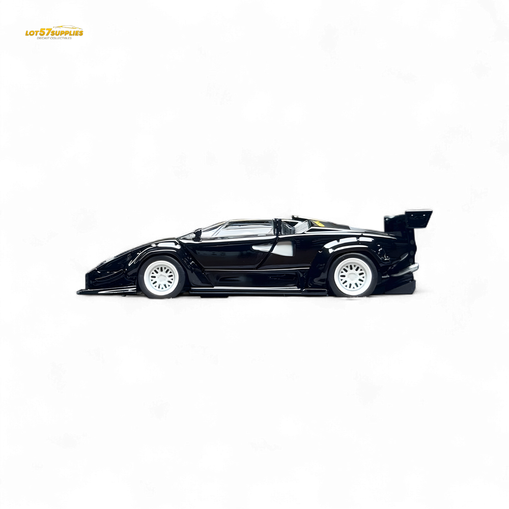 TPC Lamborghini Countach LBWK Black White Wheels Malaysia Exclusive Openable - 1:64 (ONLINE ORDER ONLY)