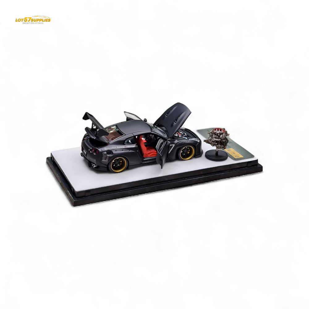PGM Rocket Bunny R35 - Matte Black Ordinary version 1:64 (ONLINE ORDER ONLY)