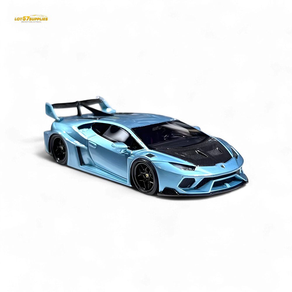 Flame Huracan LP610-4 LWBK WideBody Resin - ICE BLUE LBWK 1:64 (ONLINE ORDER ONLY)