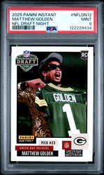 Graded 2025 Panini Instant Matthew Golden #NFLDN12 NFL Draft Night Rookie RC Football Card PSA 9 Mint (ONLINE ORDER ONLY)
