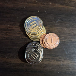 50 Metal Coin Board Game Upgrade Set (Sci-Fi Coins)