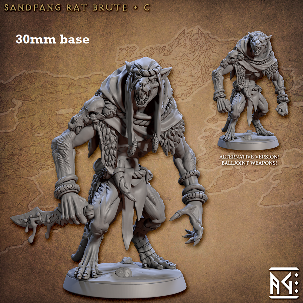 Sandfang Rat Brute: Sculpt C (Male Ratkin Fighter) (Online Only)