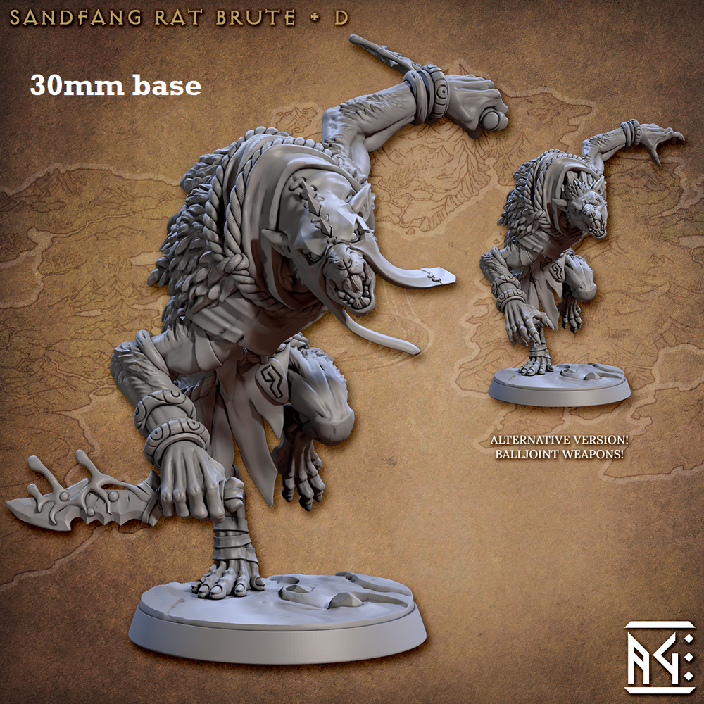 Sandfang Rat Brute: Sculpt D (Male Ratkin Assassin) (Online Only)