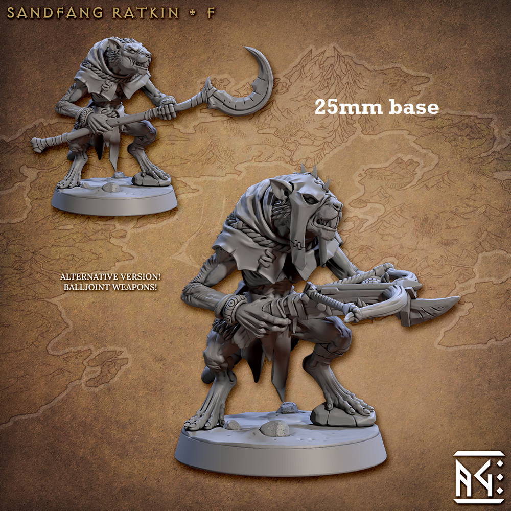 Sandfang Ratkin: Sculpt F (Male Ratkin Ranger / Soldier) (Online Only)