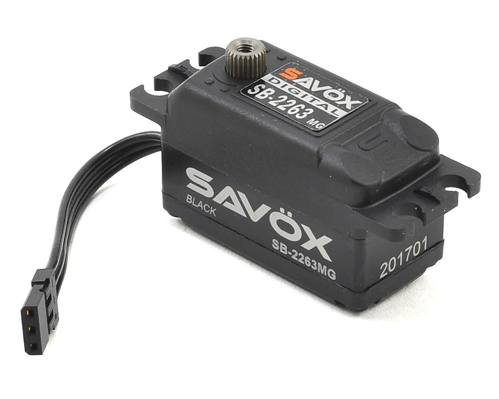Savox SB-2263MG-BE Black Edition 1/10 Low-Profile High-Speed Brushless Digital Servo (0.076 sec / 139 oz @ 6.0V)