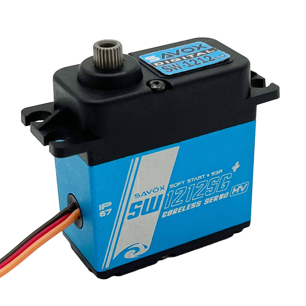 Savox SW1212SGP Plus Waterproof IP67 HV Coreless Servo - 46 kg-cm | Steel Gears