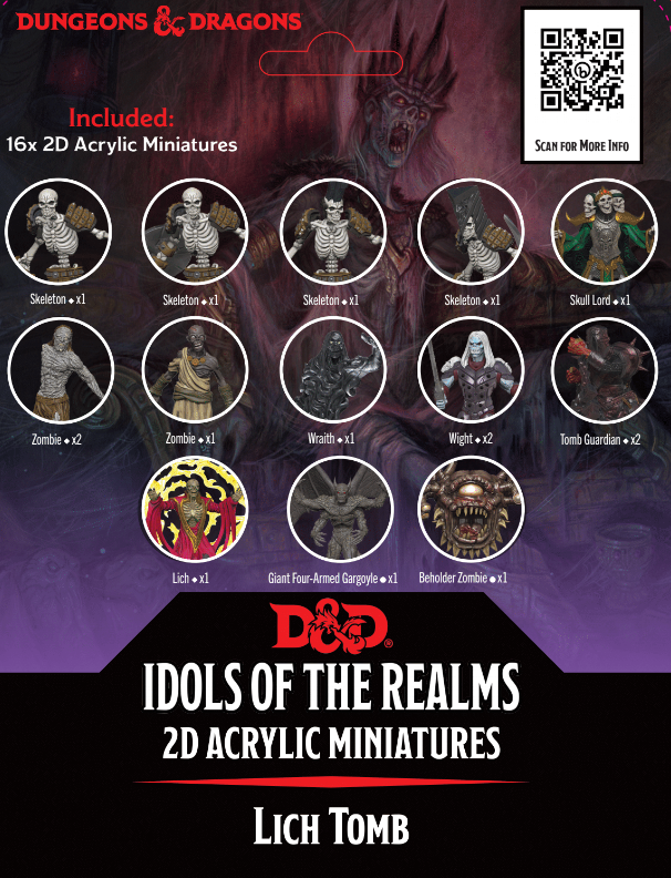 D&D: Idols of the Realms - Lich Tomb - 2D Acrylic Miniatures (ONLINE ORDER ONLY)