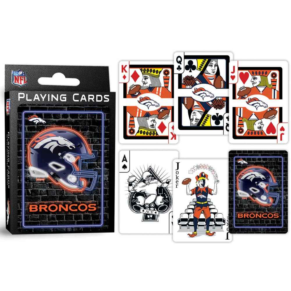 Denver Broncos Neon Playing Cards - 54 Card Deck
