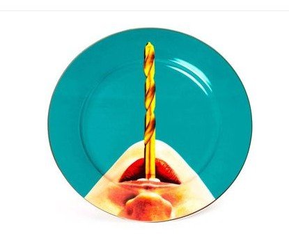 Seletti Drill dinner plate - Blue (Online Order Only)