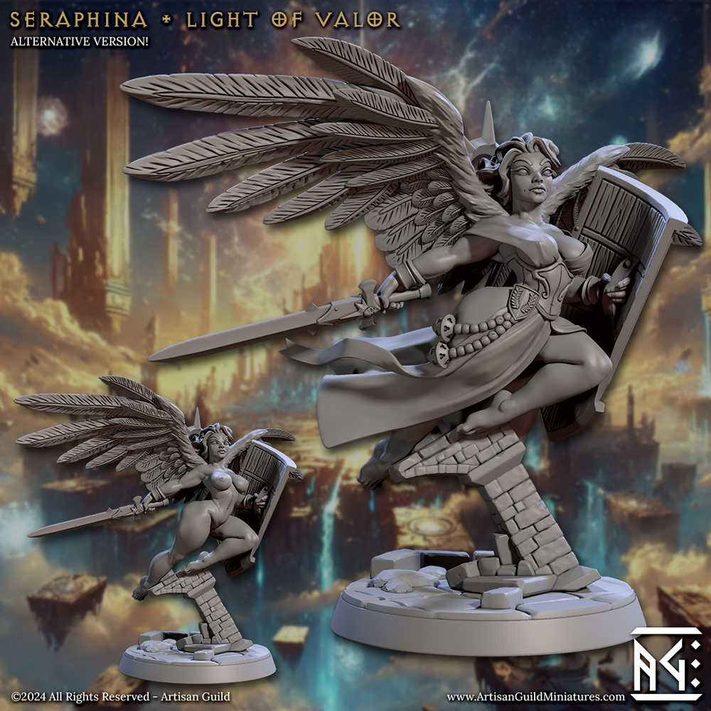 Seraphina, Light of Valor (Female Angel Fighter) (Online Order Only)