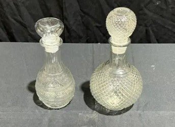 Set of 2 Crystal Glass Decanters (Online Order Only)