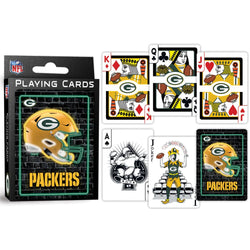 Green Bay Packers Neon Playing Cards - 54 Card Deck
