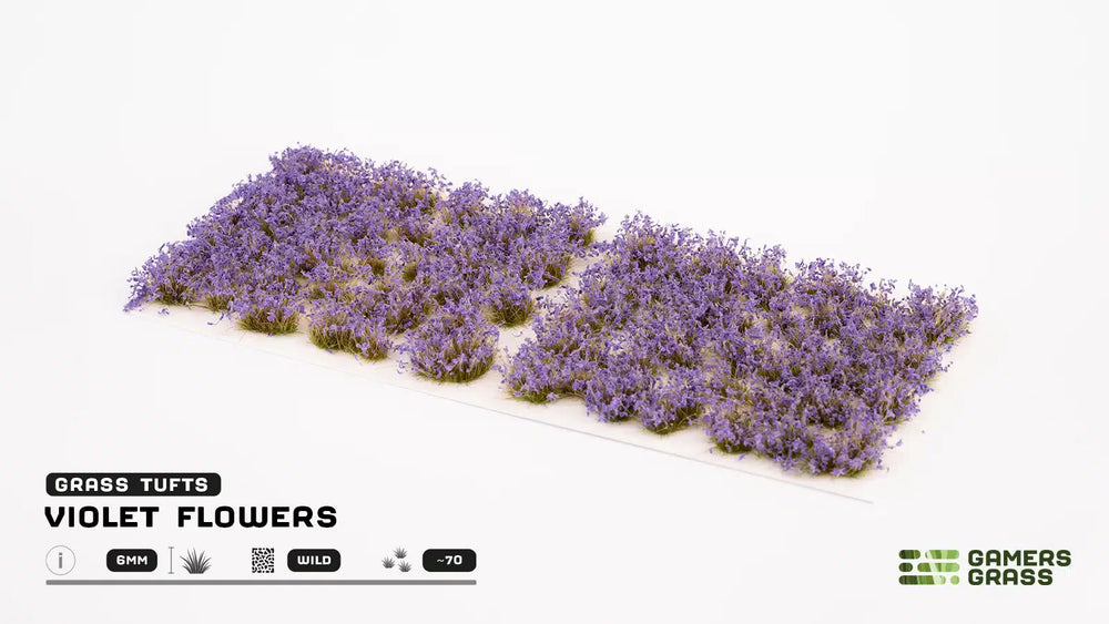 Gamers Grass Tufts: Violet Flowers - Wild