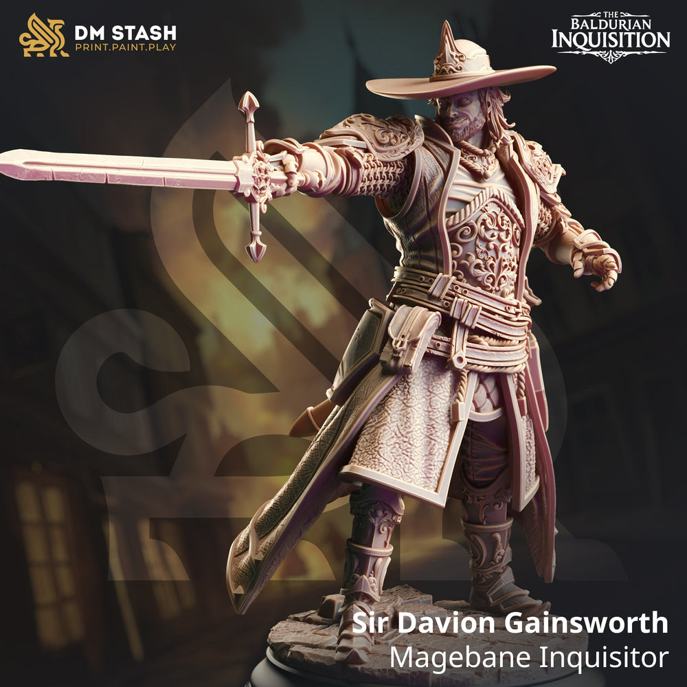 Sir Davion Gainsworth, Magebane Inquisitor (Male Human Duelist) (Online Order Only)