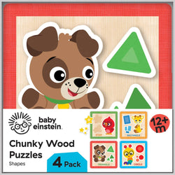 Baby Einstein Chunky Wood Puzzles - Kids 4-Pack
