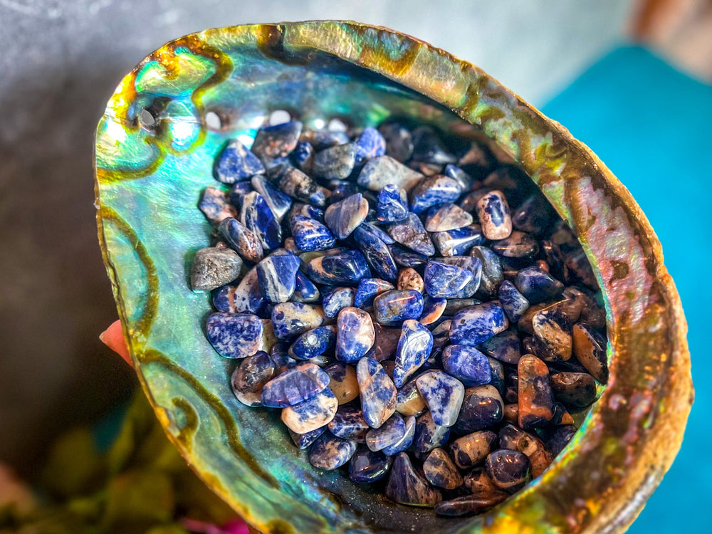 Tumbled Sodalite, 1 Lb Bulk Stones (ONLINE ORDER ONLY)
