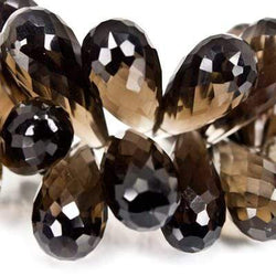 Smoky & Champagne Quartz Beads Tear Drop Briolette (ONLINE ORDER ONLY)