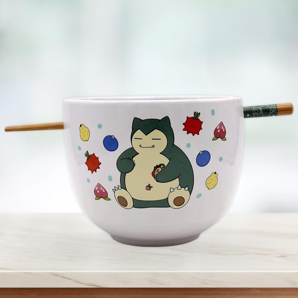 Snorlax with Berries (Pokemon) 5" Ceramic Bowl with Chopsticks (ONLINE ORDER ONLY)