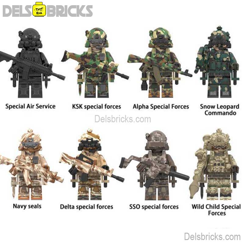 Special Forces Soldiers Set of 8 Lego Minifigures Custom Toys 2 (ONLINE ORDER ONLY)