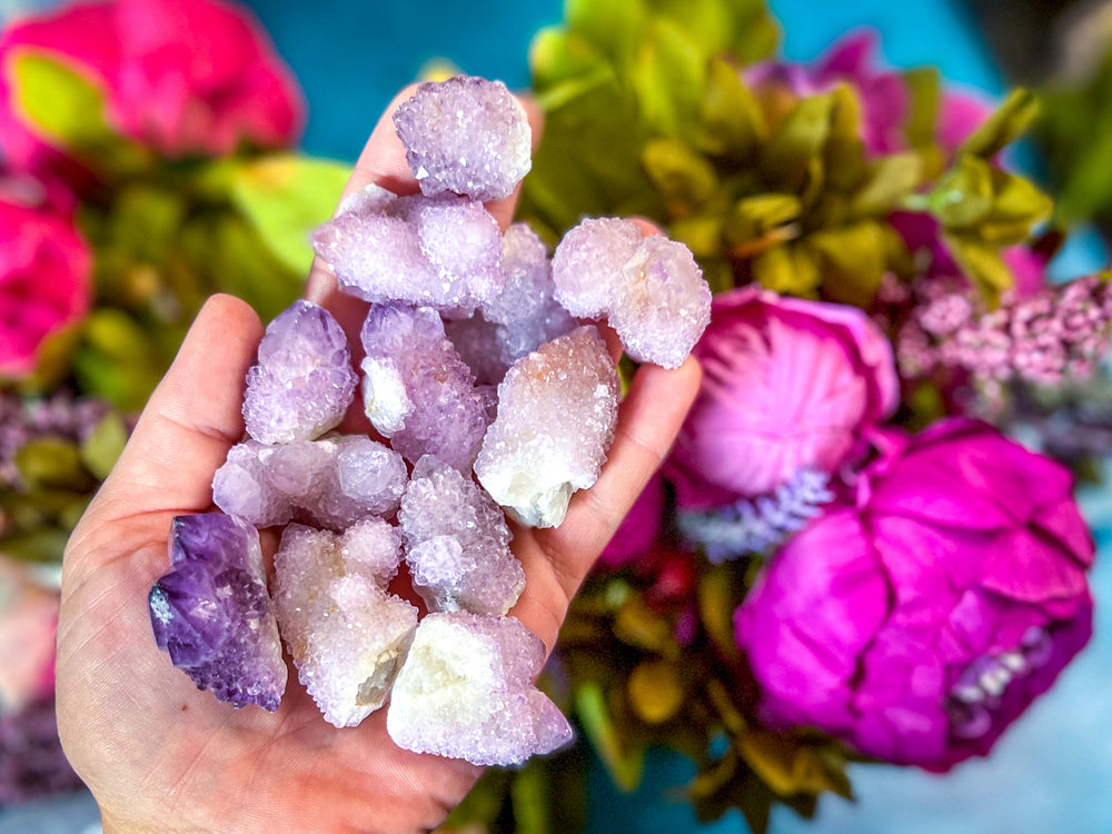 Ethically Sourced Spirit Amethyst Quartz Clusters, Cactus Quartz (ONLINE ORDER ONLY)