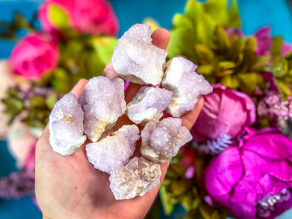Ethically Sourced Spirit Amethyst Quartz Clusters, Cactus Quartz (ONLINE ORDER ONLY)